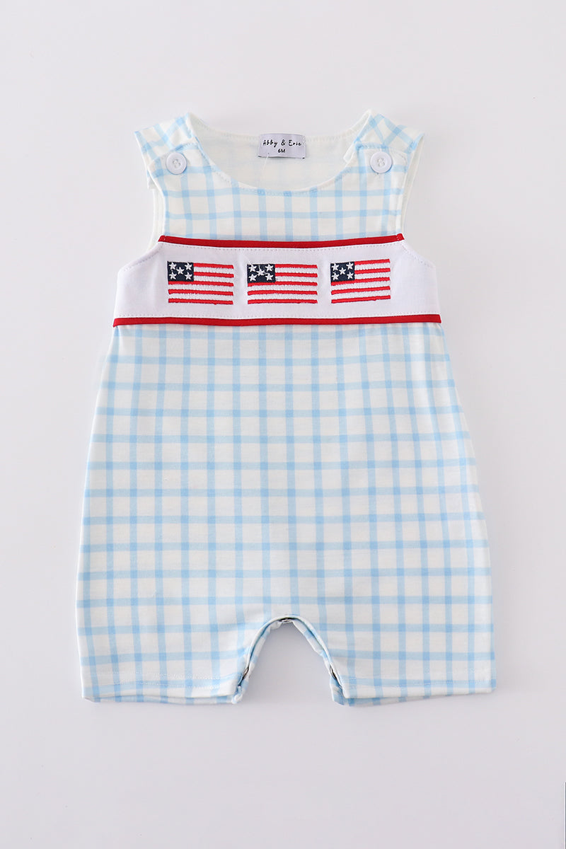 Blue flag embroidery jonjon