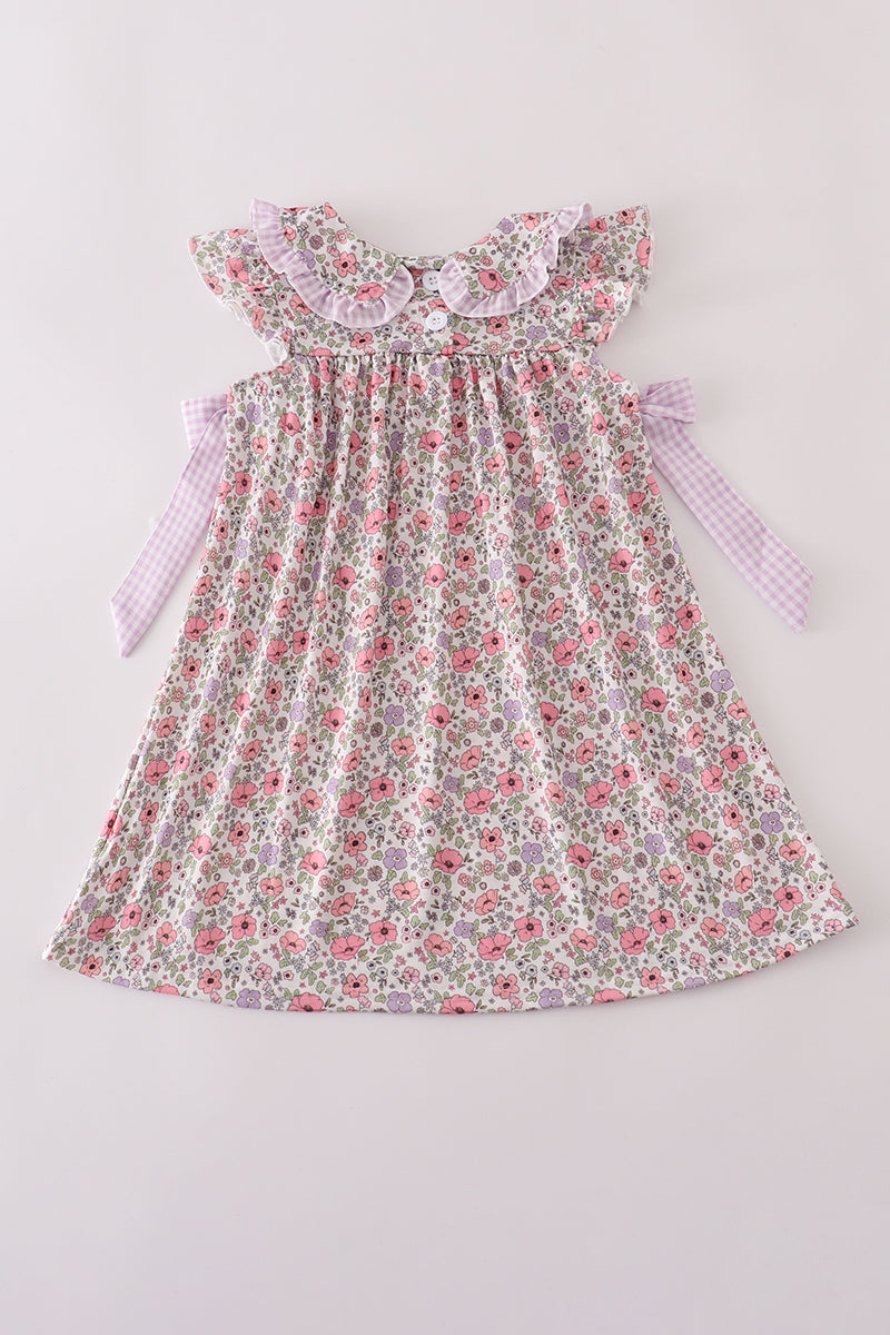 Purple Floral Mom and Me Dress